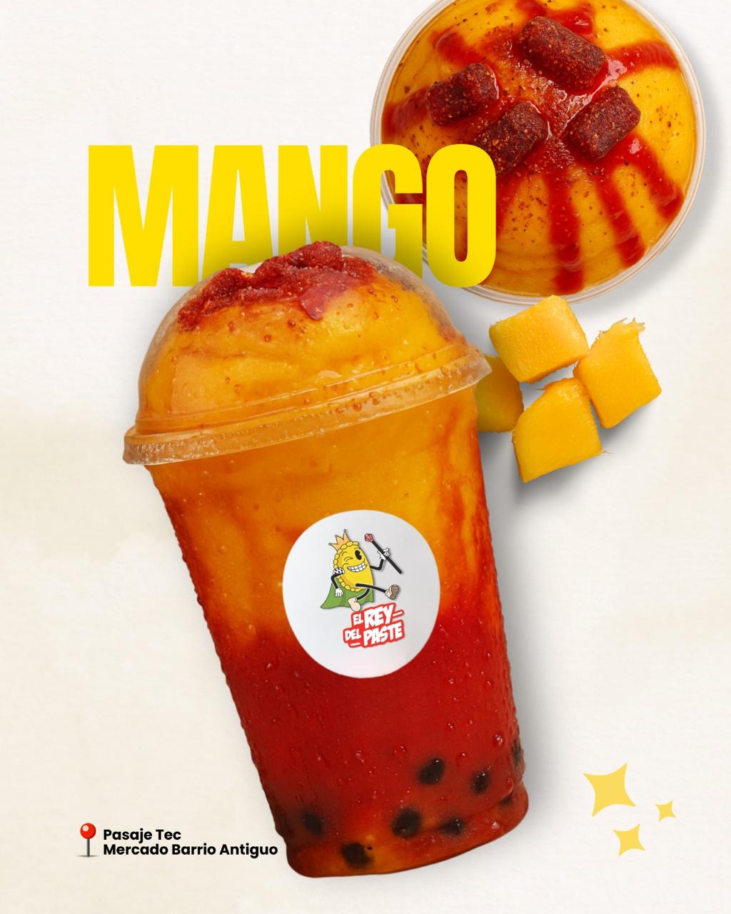 Boba de mango con tapioca