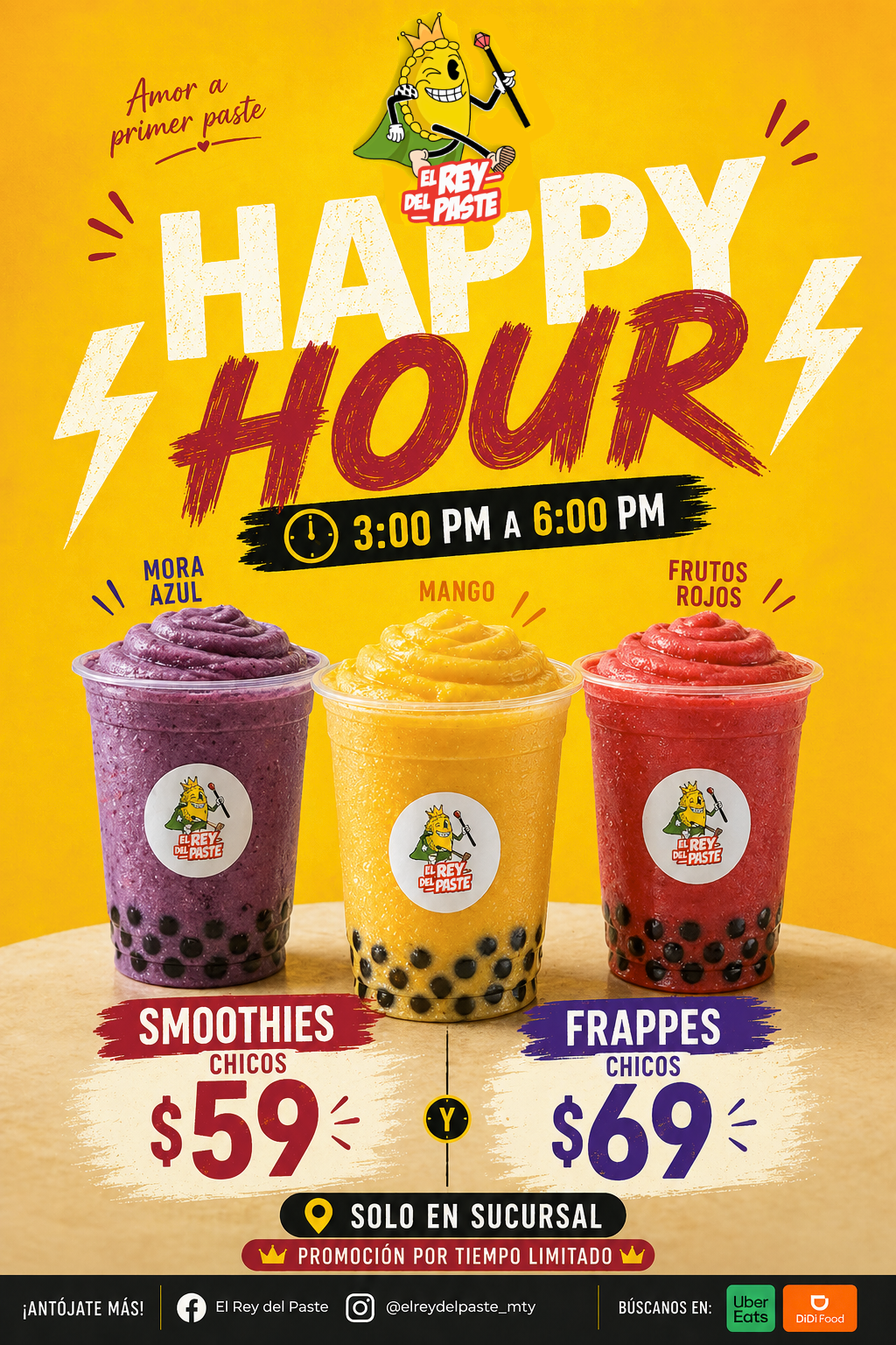 Promocion Happy Hour El Rey del Paste